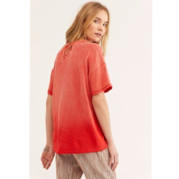 Free People Lucky Distressed Tee. XS, S - Picture 2 of 8